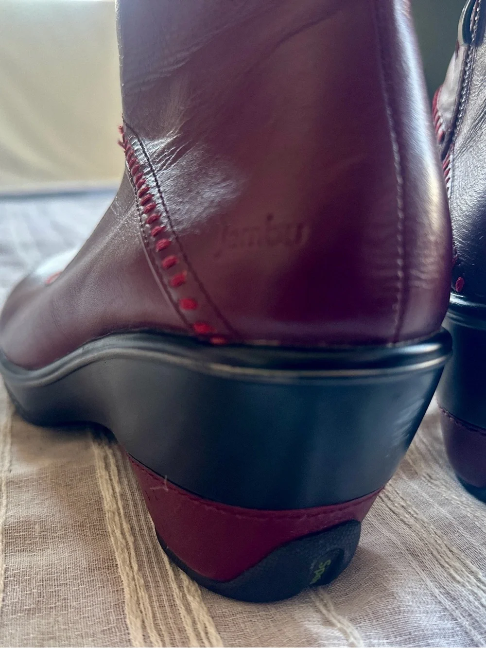 JAMBU Roxbury Leather Mary Jane Platform Pump | Burgundy Women’s 9 NWOT - Picture 11 of 13